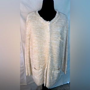 Creation L vintage knit cream and beige cardigan